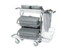 Afbeelding van VEC trolley COMPACT: poedergecoat frame met polypropyleen onderdelen Vikan 580314